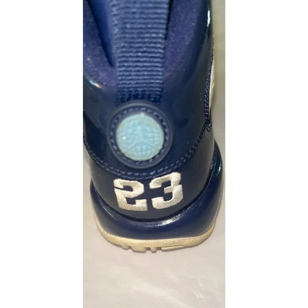 Nike Air Jordan 9 Retro GS UNC White Midnight Navy Youth 6.5Y 302359-145 Shoes